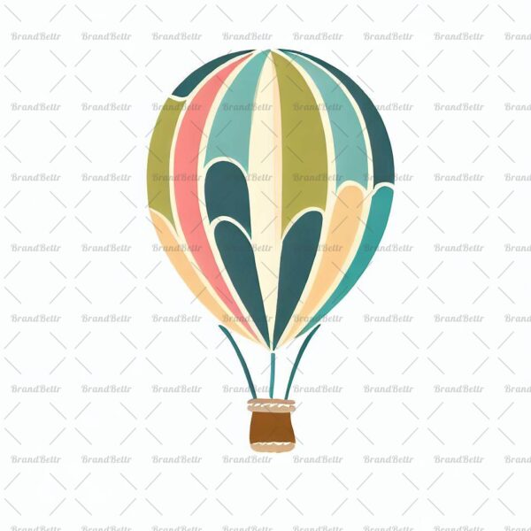 Verspielter Heißluftballon